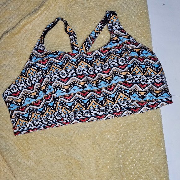 Holipick Tribal Strappy Back Bikini Top Plus Size (Bottoms No Longer Available) - Picture 3 of 4